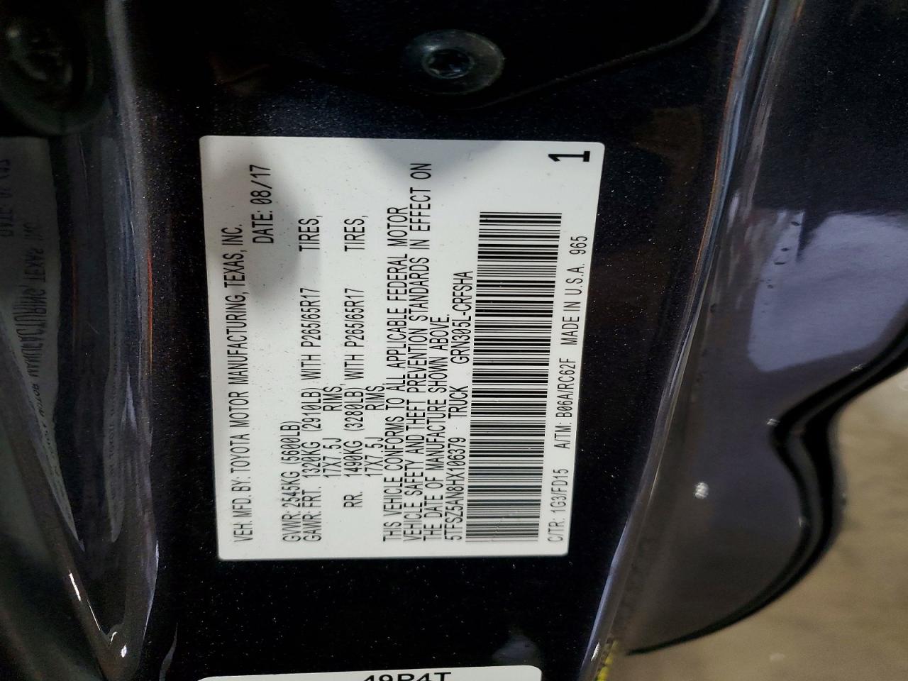 2017 TOYOTA TACOMA ACCESS CAB photo 12