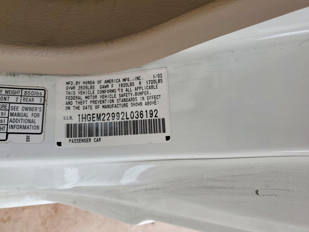2002 HONDA CIVIC EX photo 12