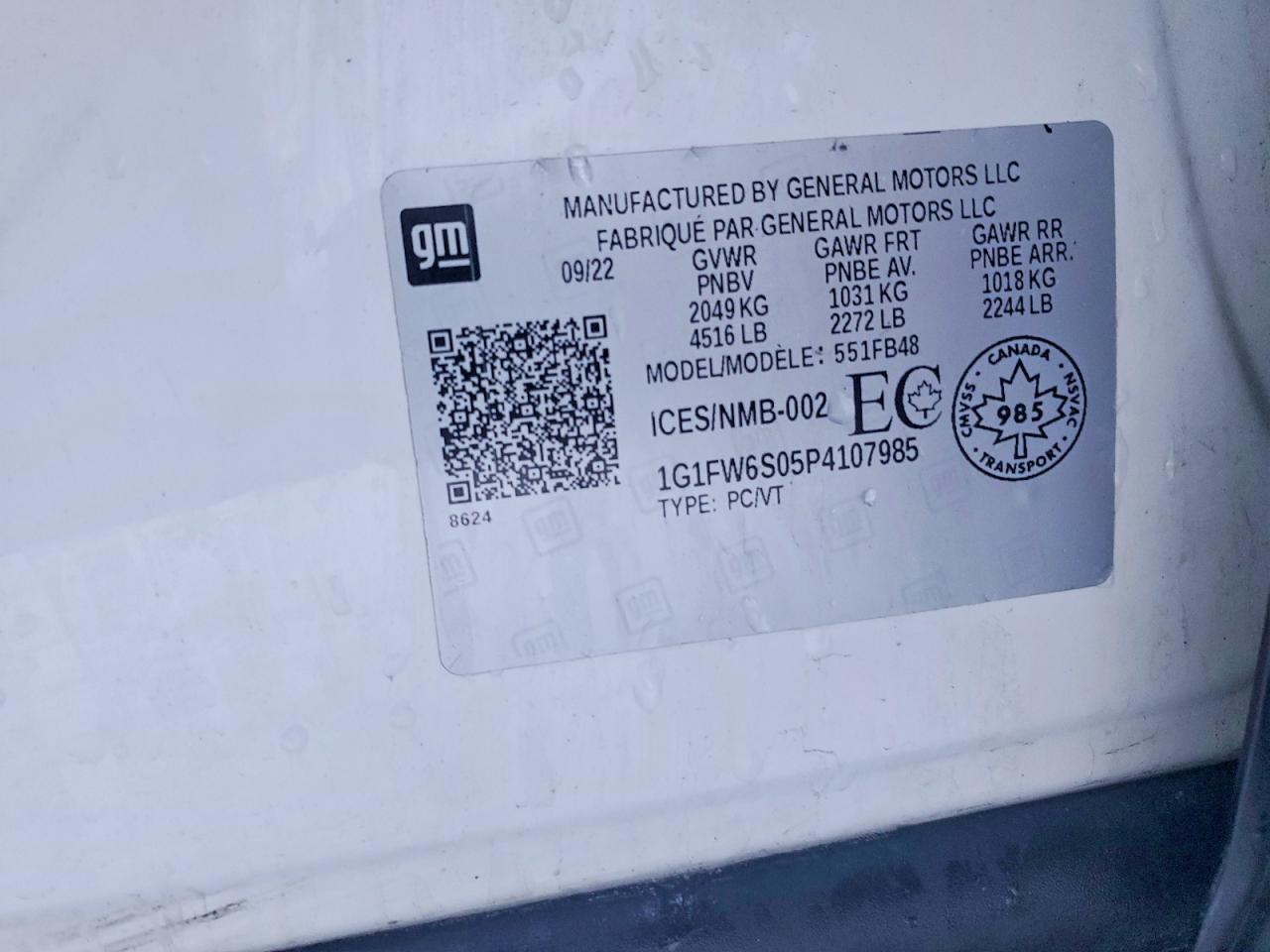 2023 CHEVROLET BOLT EV 1LT photo 14