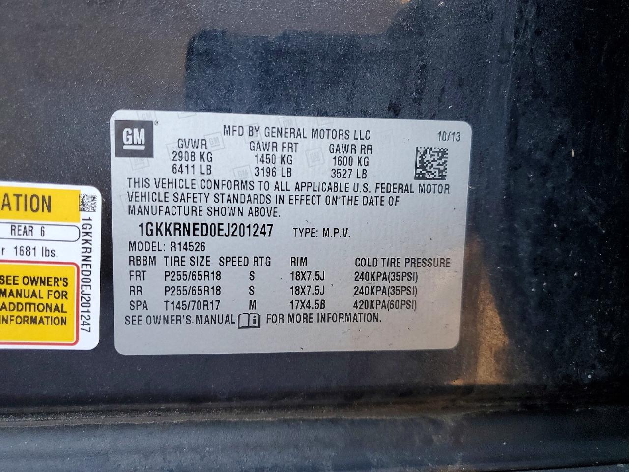 2014 GMC ACADIA SLE photo 13