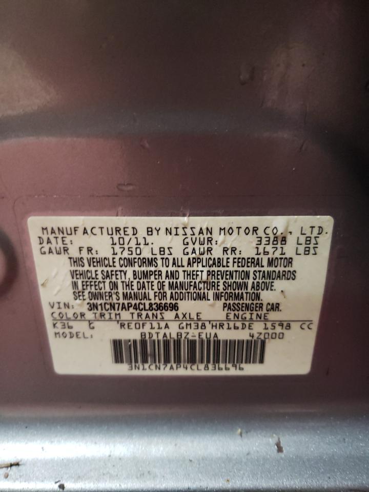 2012 NISSAN VERSA S photo 13