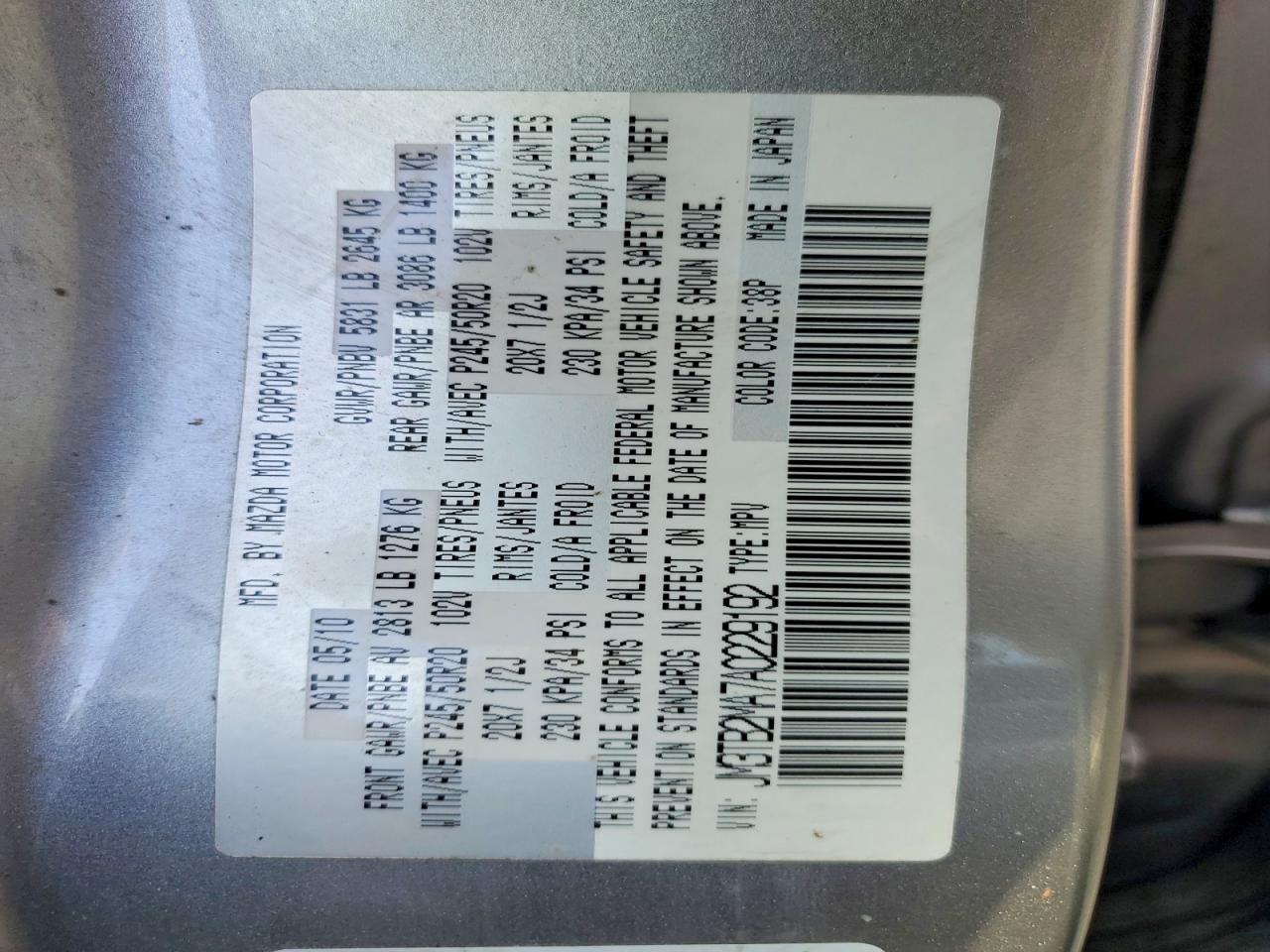 2010 MAZDA CX-9 photo 13