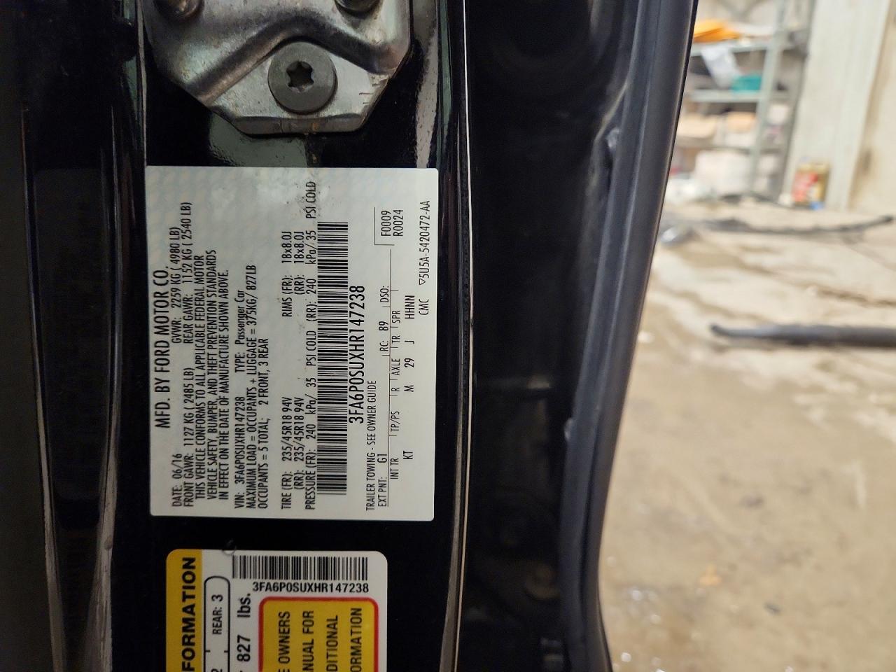 2017 FORD FUSION TITANIUM PHEV photo 12