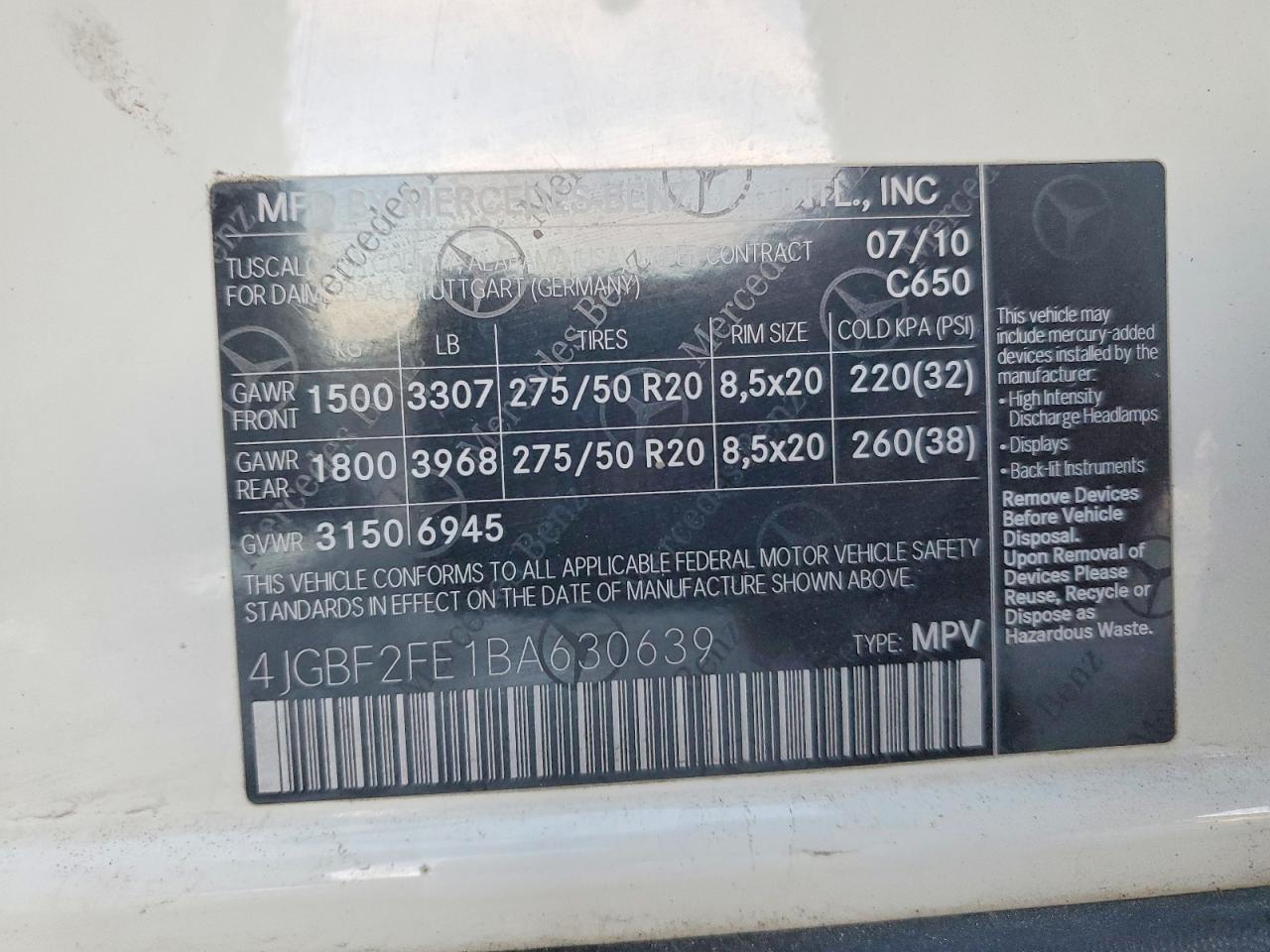 2011 MERCEDES-BENZ GL 350 BLUETEC photo 14