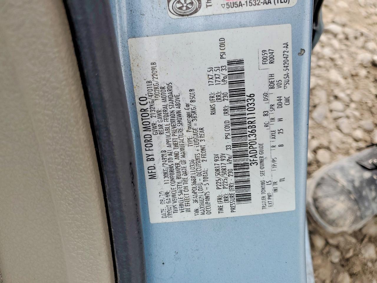 2011 FORD FUSION HYBRID photo 13