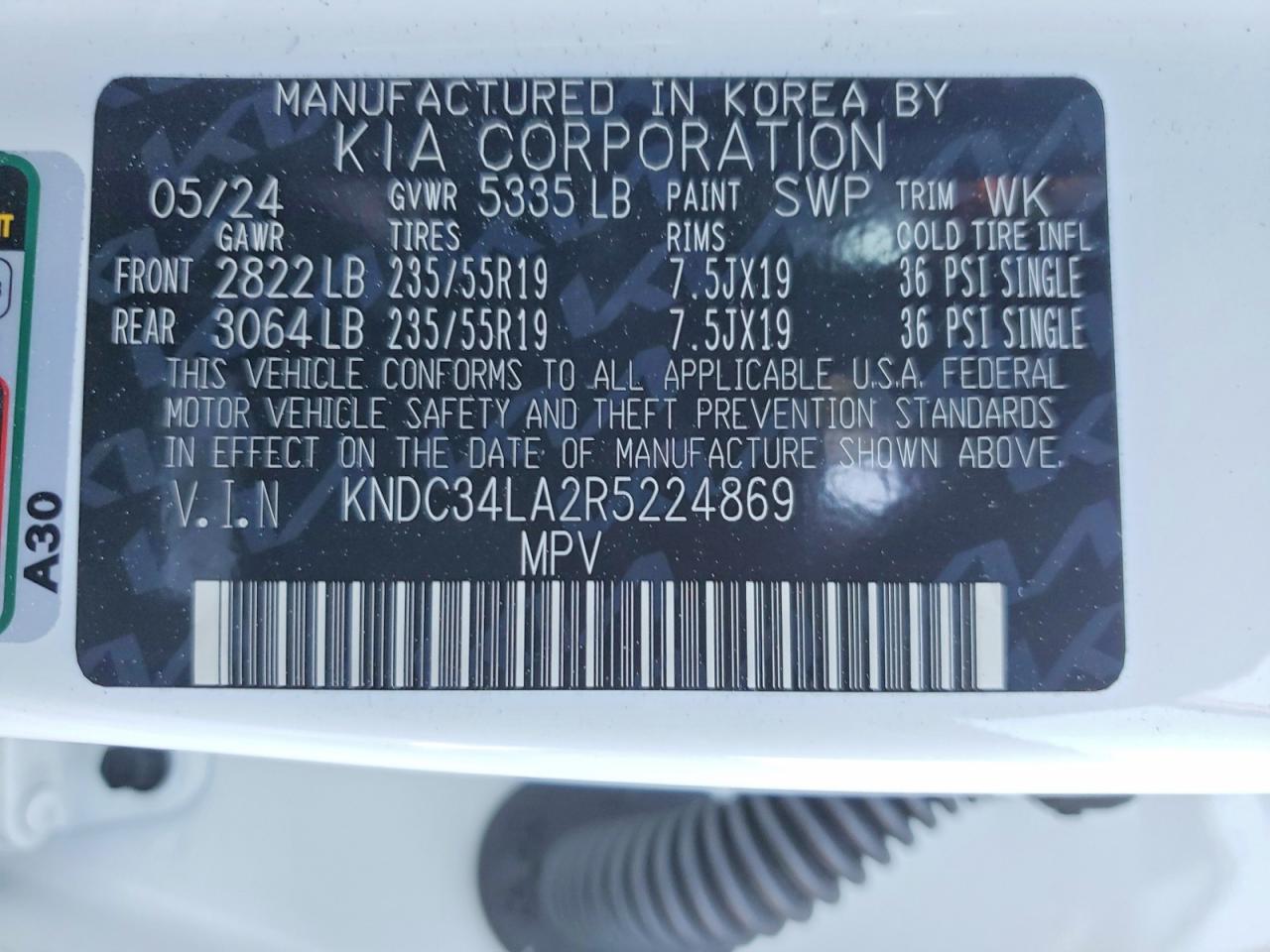 2024 KIA EV6 LIGHT photo 13