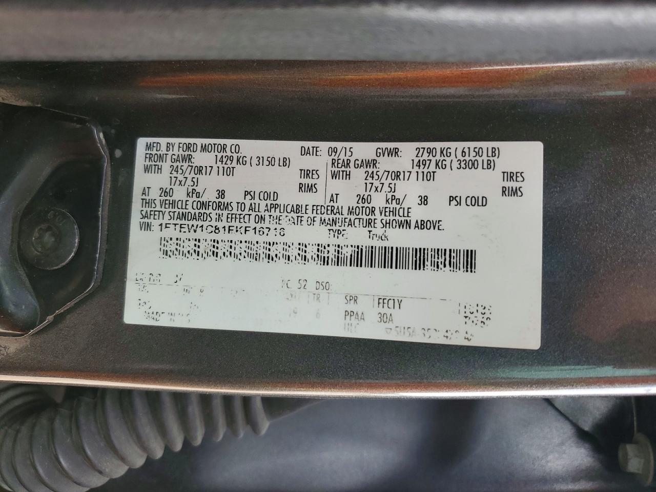 2015 FORD F150 SUPERCREW photo 12