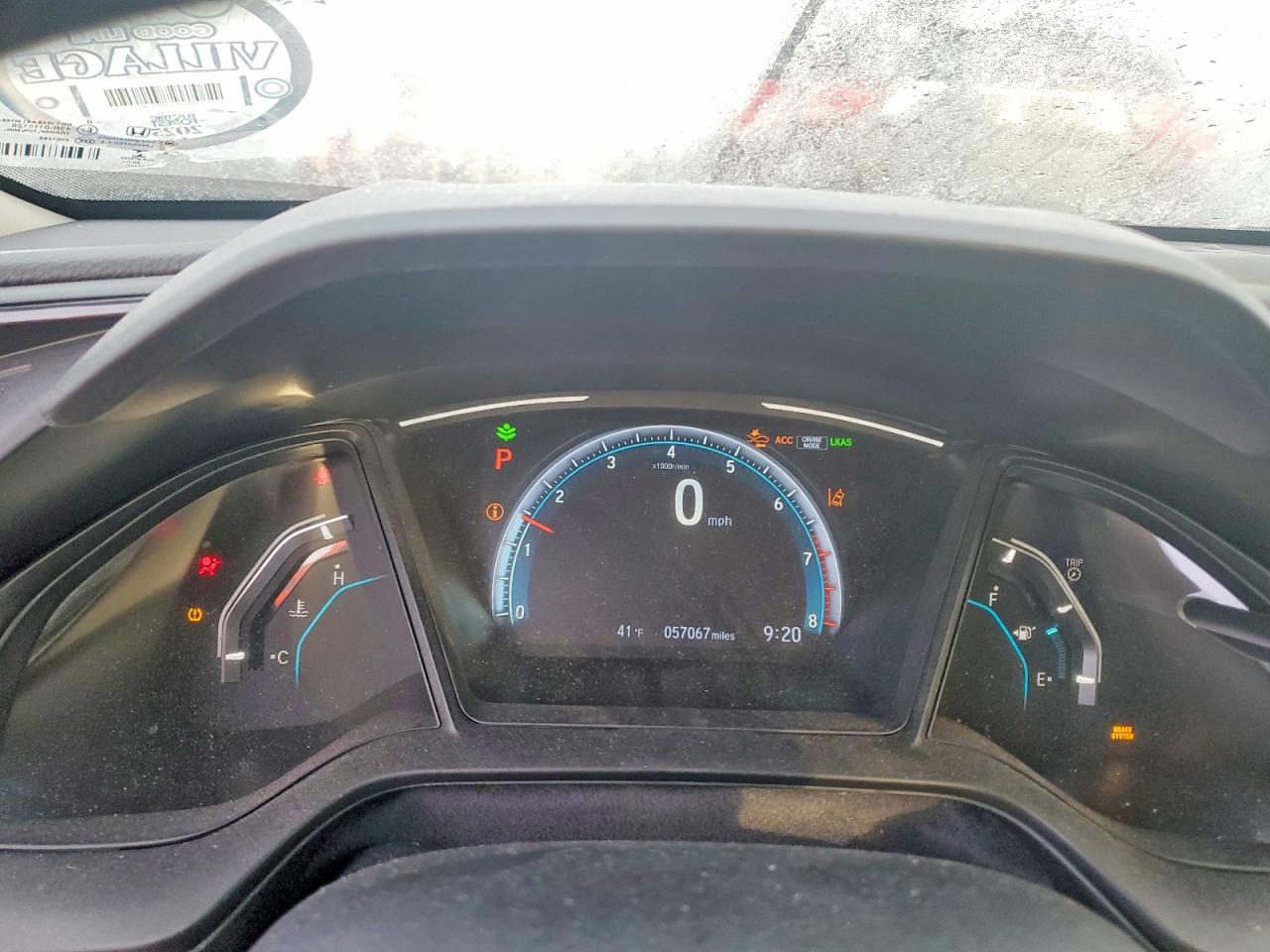 2020 HONDA CIVIC LX photo 9