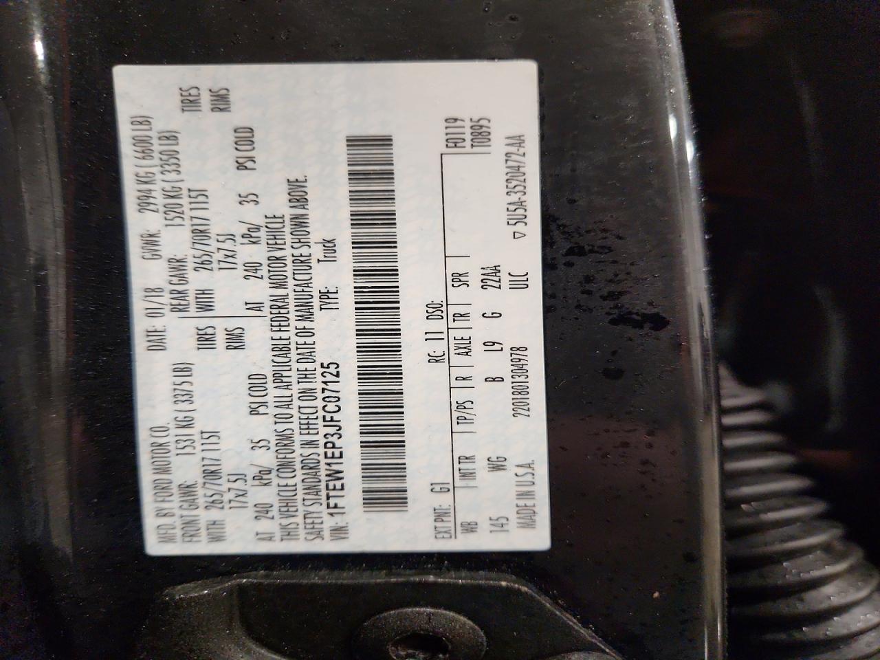 2018 FORD F150 SUPERCREW photo 12