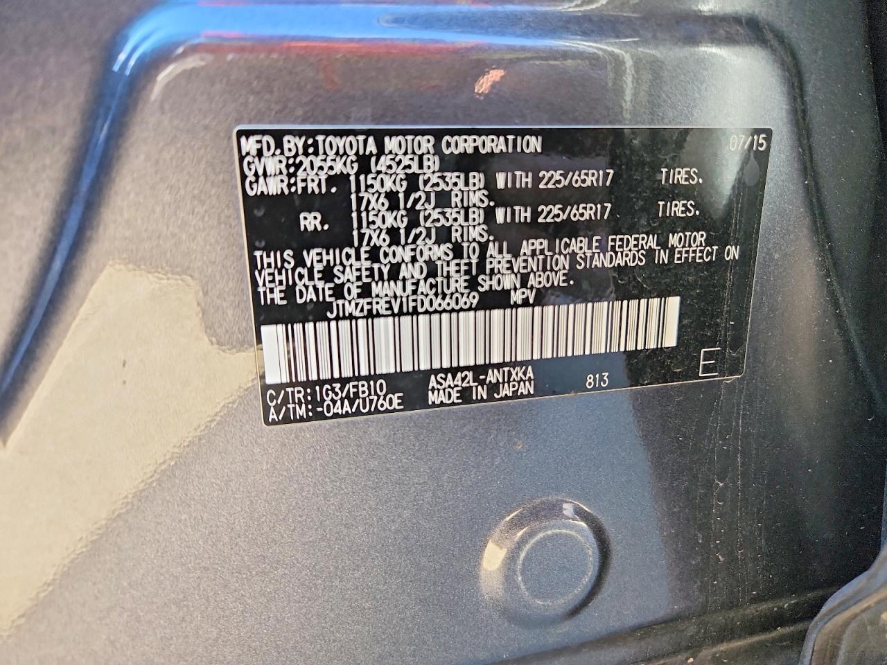2015 TOYOTA RAV4 LE photo 14