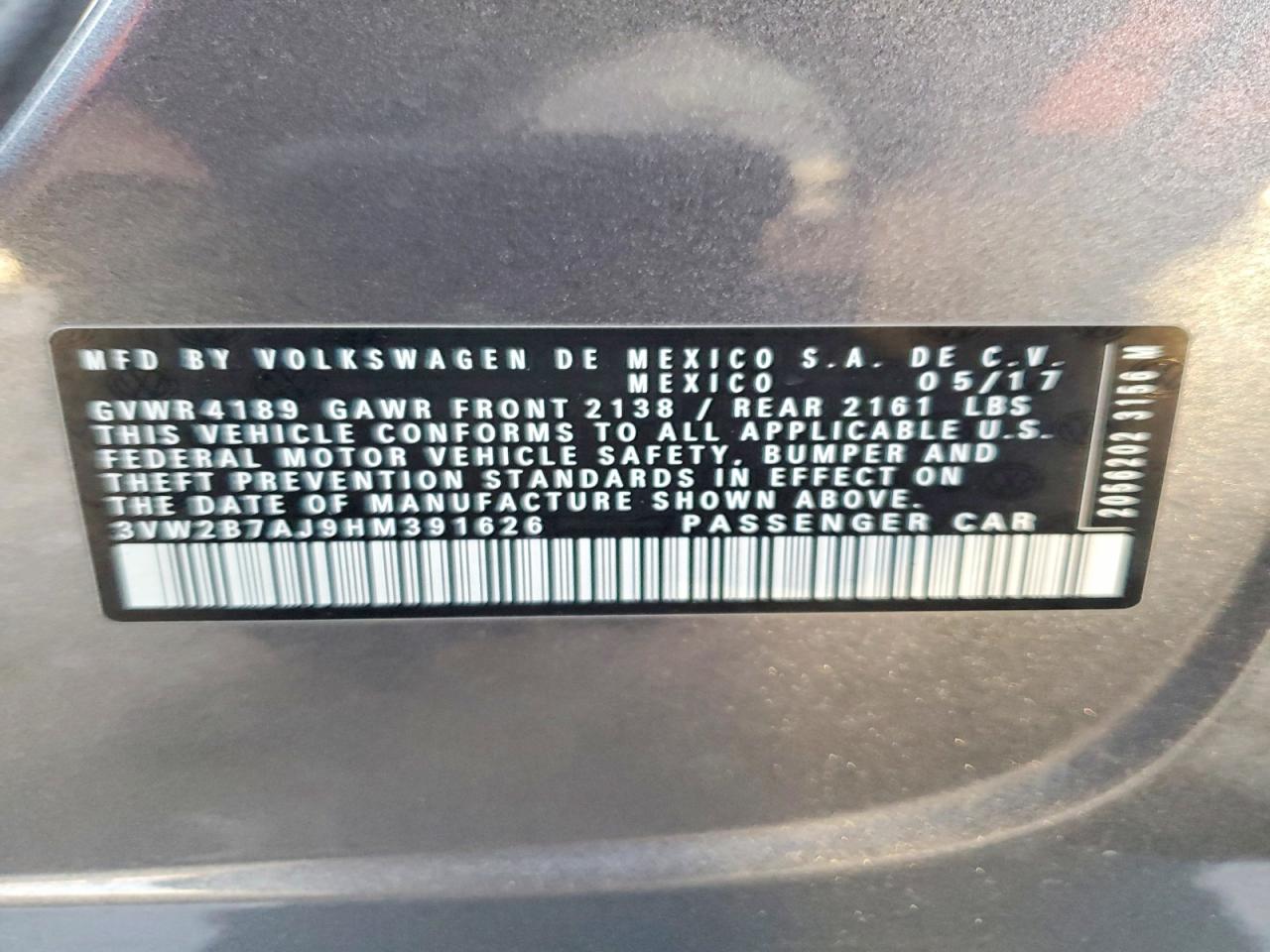 2017 VOLKSWAGEN JETTA S photo 12