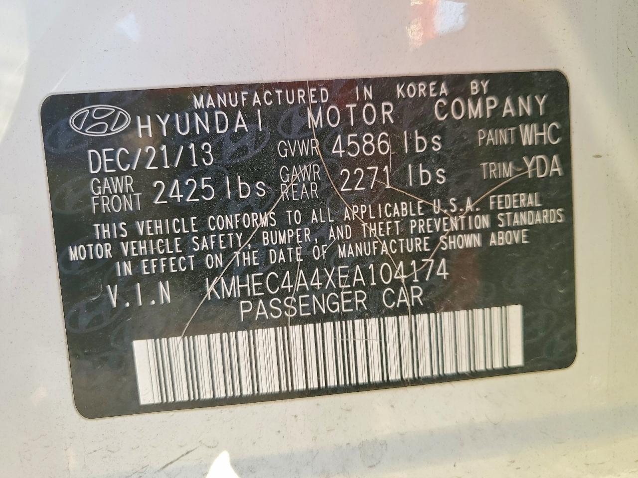 2014 HYUNDAI SONATA HYBRID photo 13
