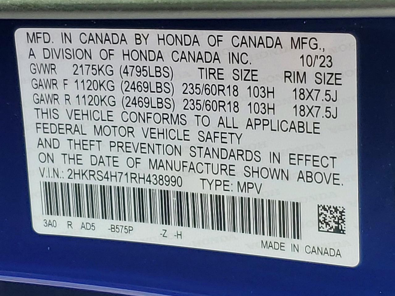 2024 HONDA CR-V EXL photo 14