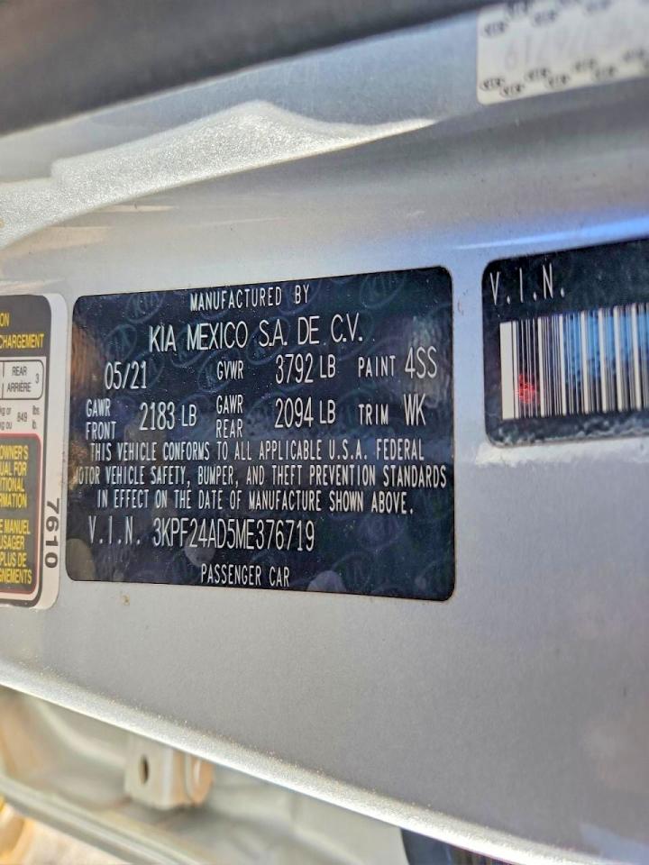 2021 KIA FORTE LXS photo 23