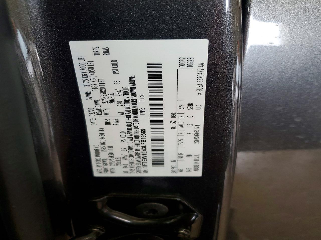 2020 FORD F150 SUPERCREW photo 12