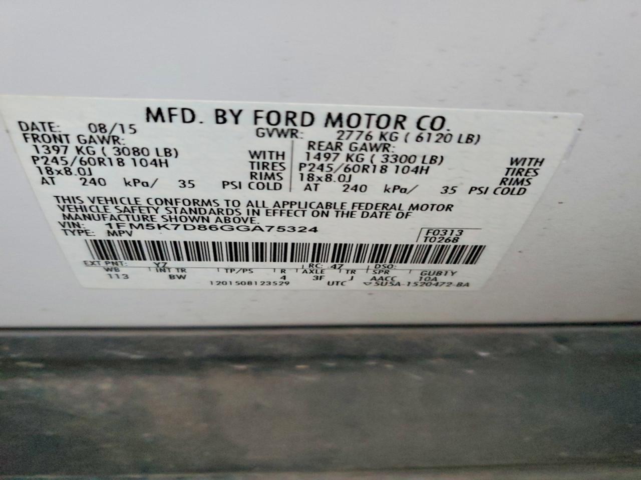 2016 FORD EXPLORER XLT photo 40