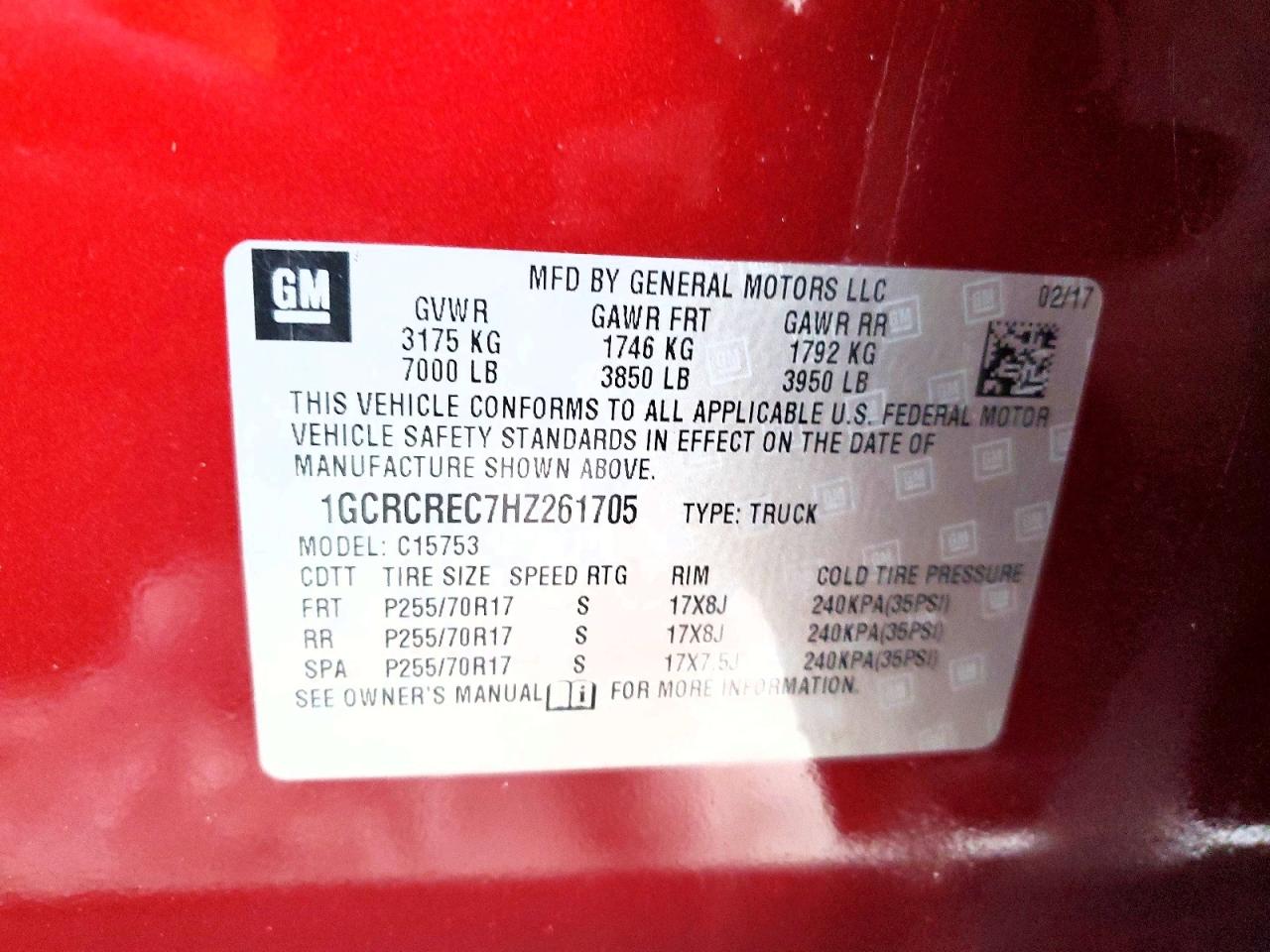 2017 CHEVROLET SILVERADO C1500 LT photo 13