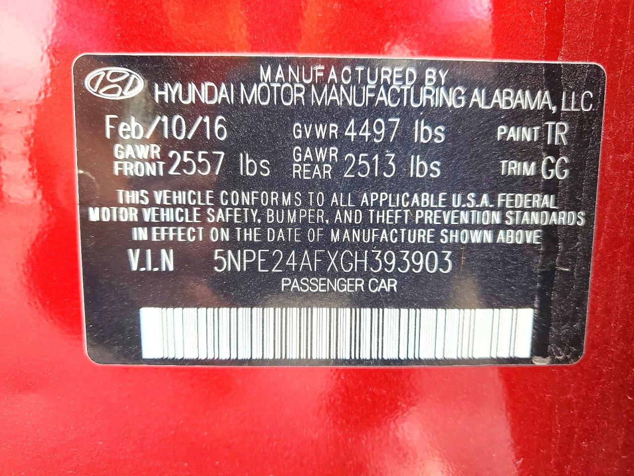 2016 HYUNDAI SONATA SE photo 12