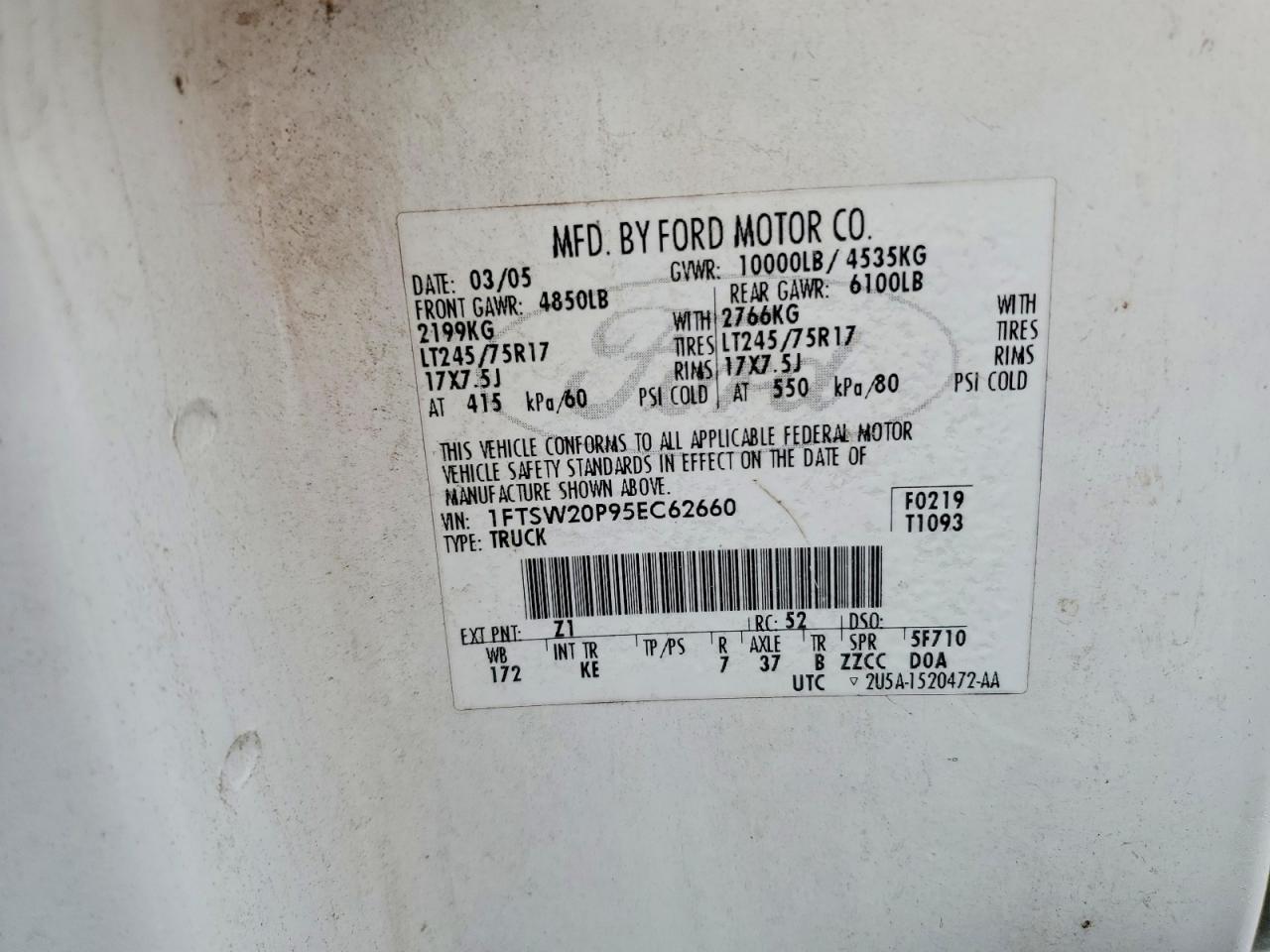 2005 FORD F250 SUPER DUTY photo 12