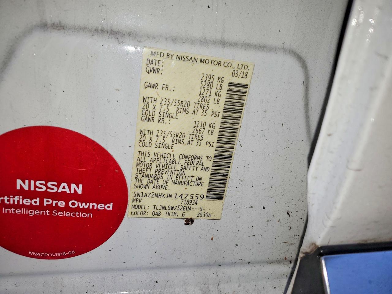 2018 NISSAN MURANO S photo 13