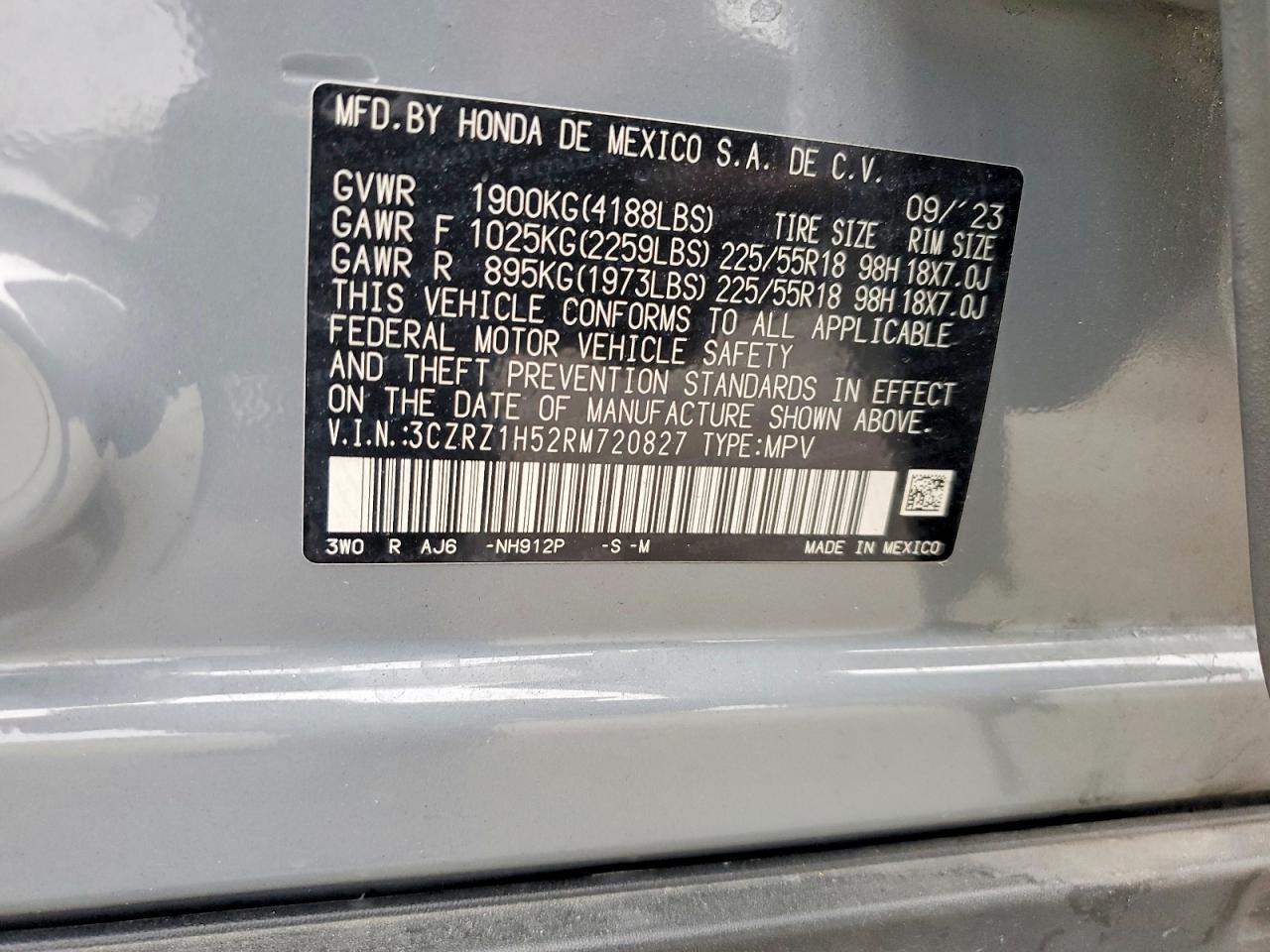 2024 HONDA HR-V SPORT photo 12