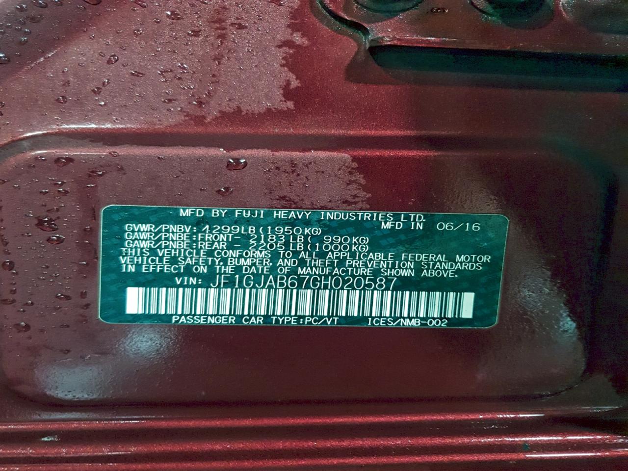 2016 SUBARU IMPREZA PREMIUM photo 12