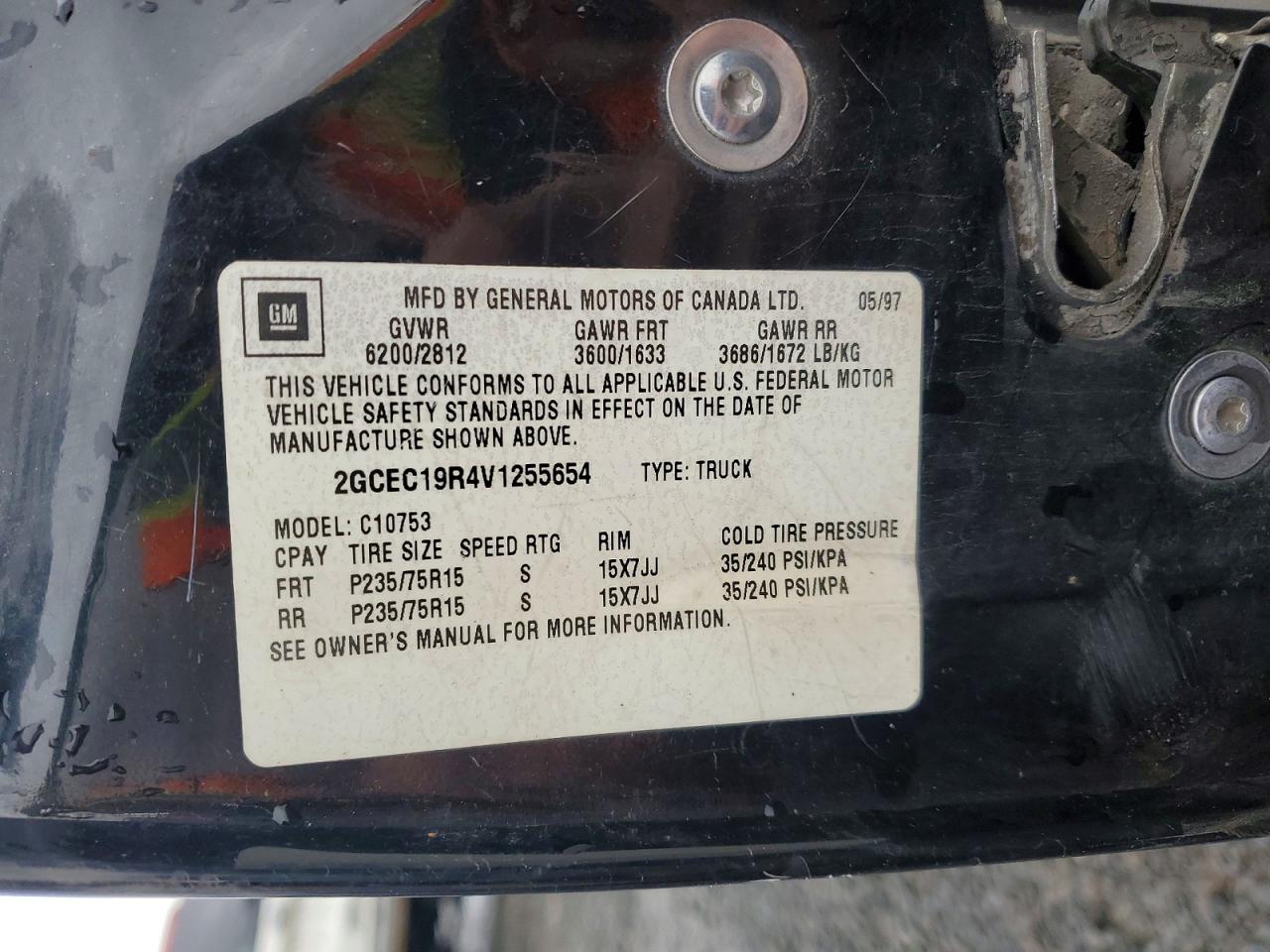 1997 CHEVROLET GMT-400 C1500 photo 12
