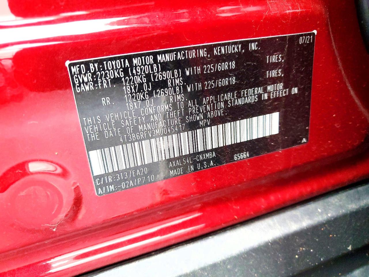2021 TOYOTA RAV4 XLE PREMIUM photo 13