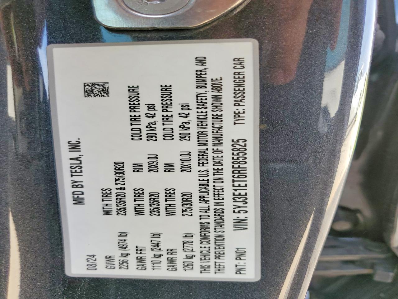 2024 TESLA MODEL 3 photo 12