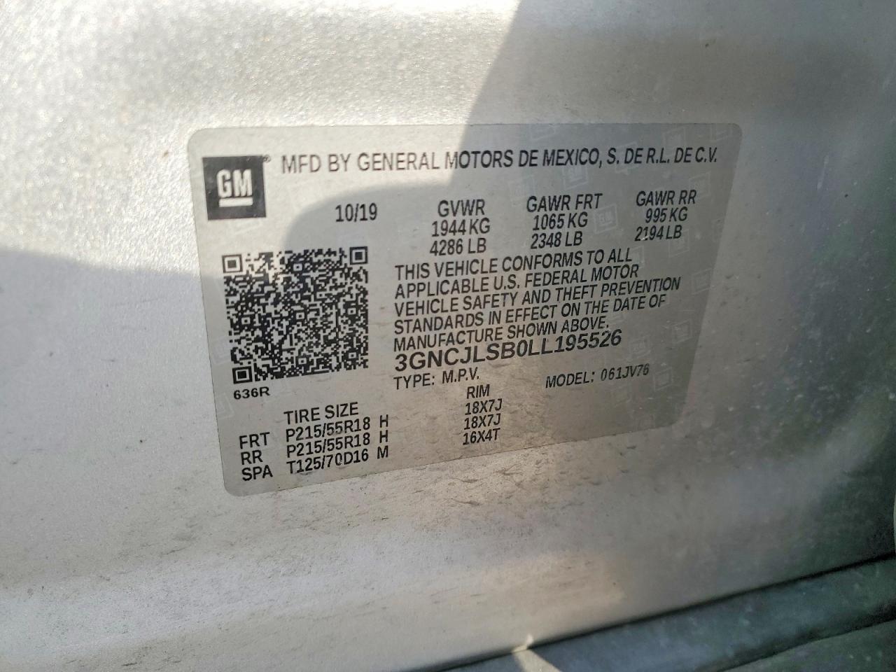 2020 CHEVROLET TRAX 1LT photo 12