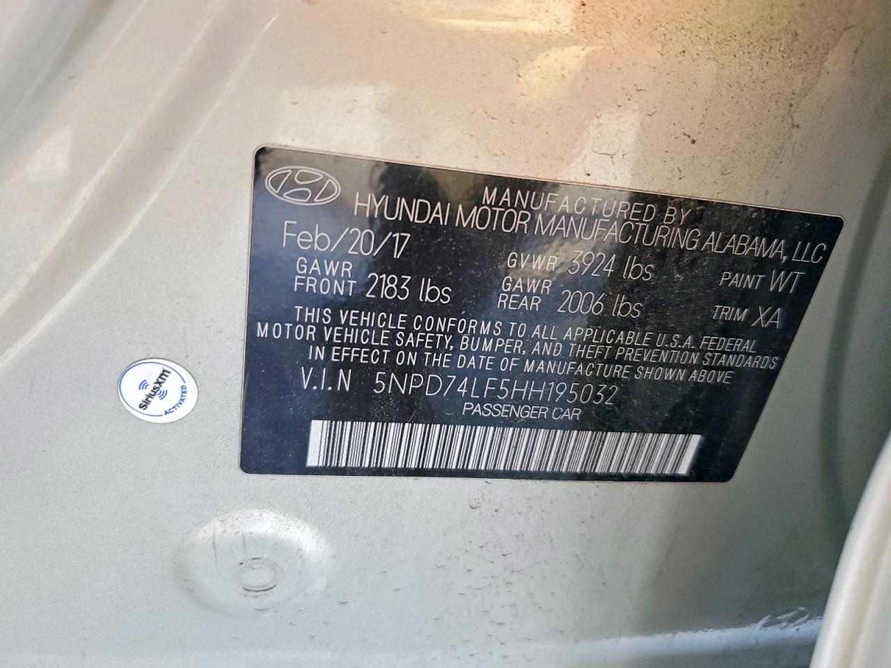 2017 HYUNDAI ELANTRA SE photo 13