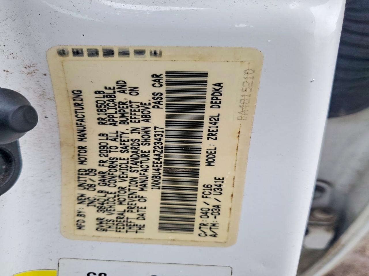 2010 TOYOTA COROLLA BASE photo 12