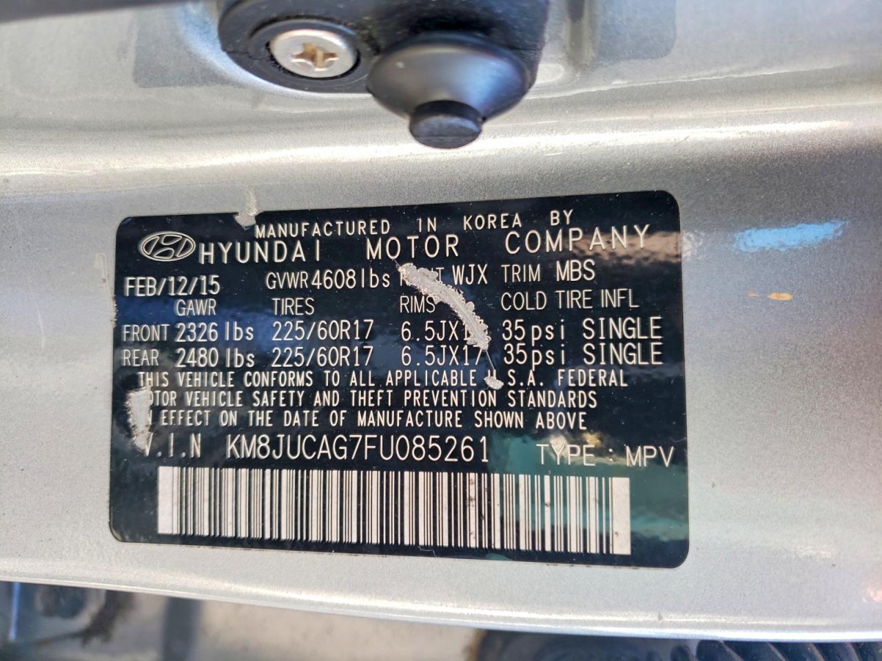 2015 HYUNDAI TUCSON LIMITED photo 13