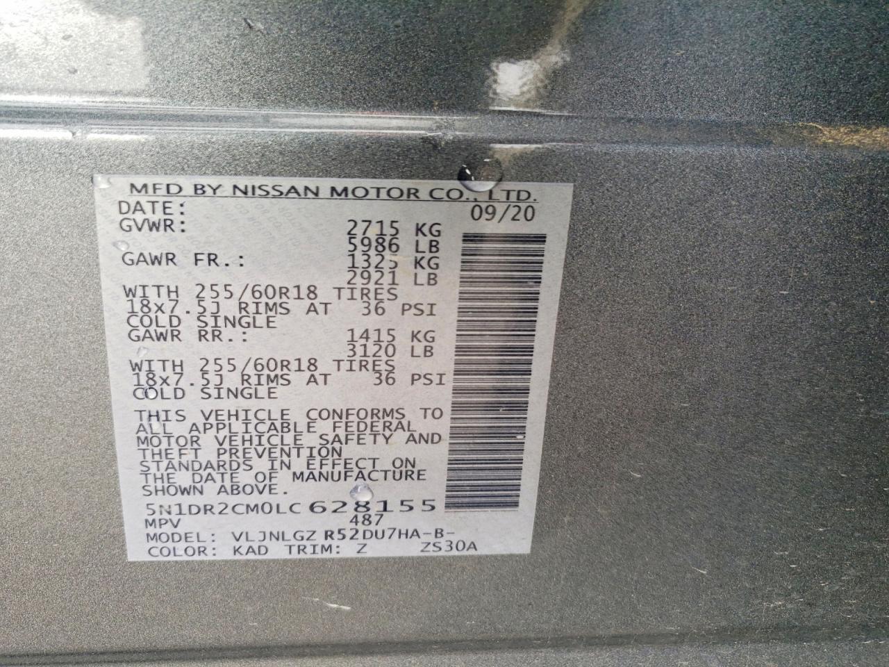 2020 NISSAN PATHFINDER SL photo 13