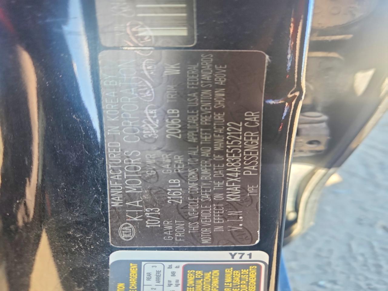 2014 KIA FORTE EX photo 12