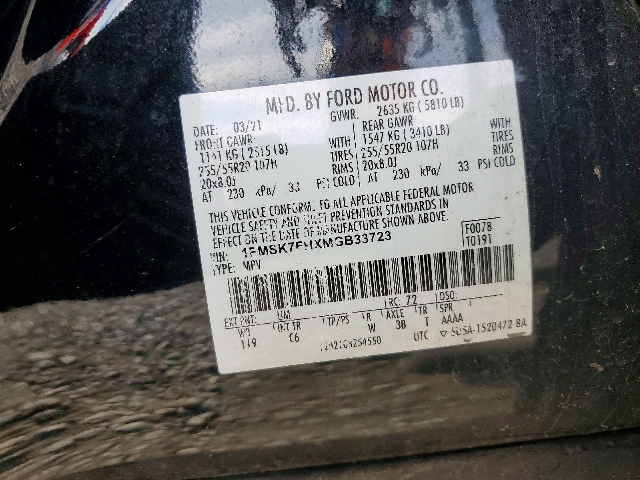 2021 FORD EXPLORER LIMITED photo 13