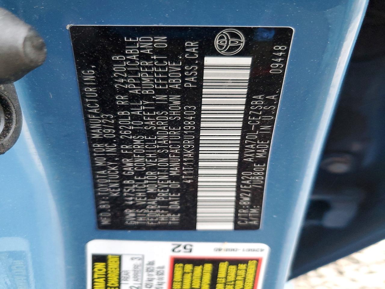 2024 TOYOTA CAMRY SE NIGHT SHADE photo 34