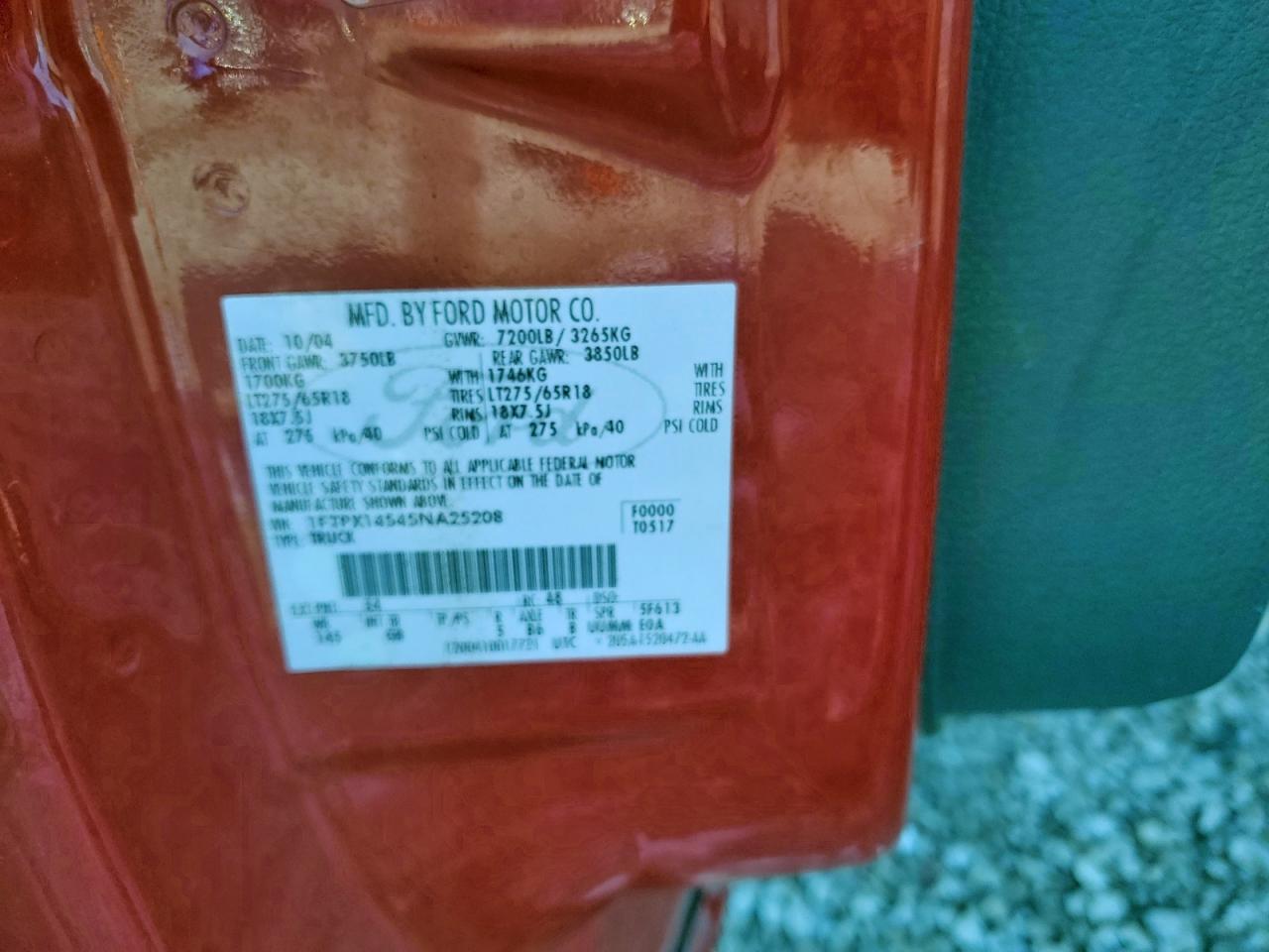 2005 FORD F150 photo 12