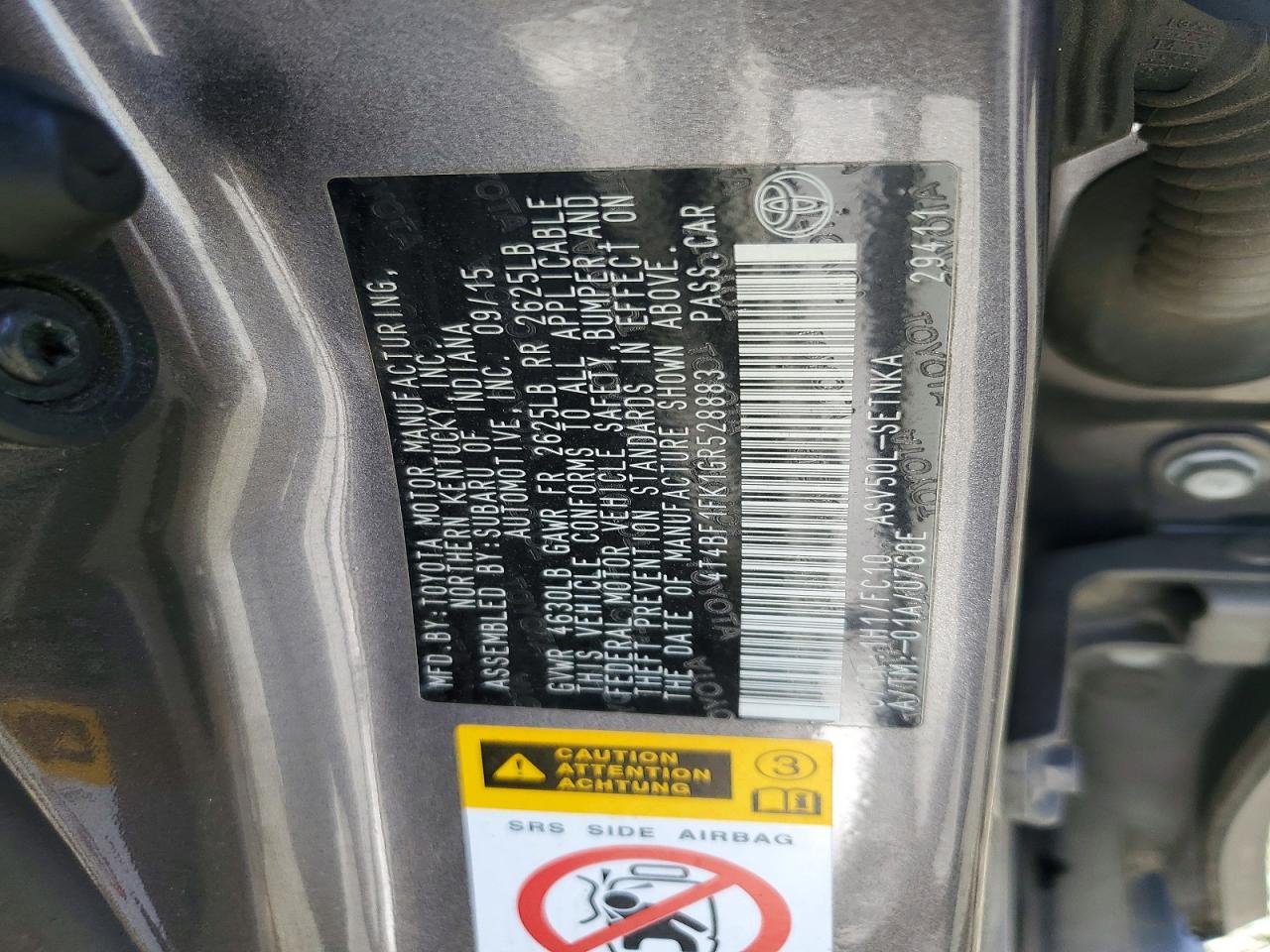 2016 TOYOTA CAMRY LE photo 13