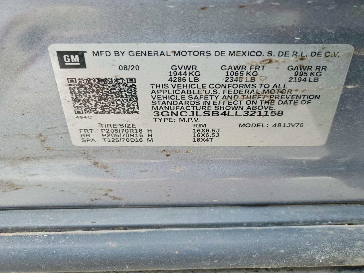 2020 CHEVROLET TRAX 1LT photo 14