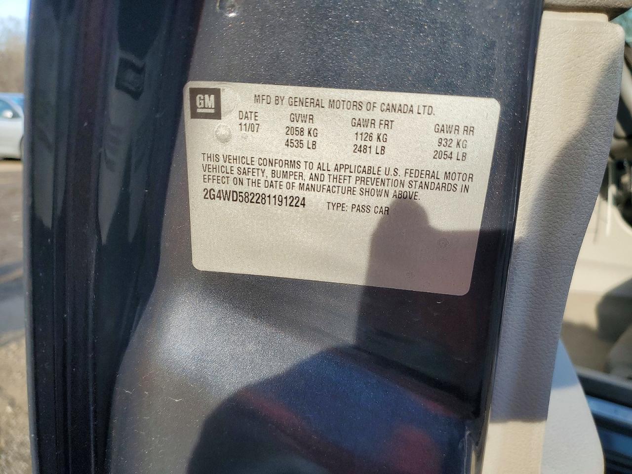 2008 BUICK LACROSSE CXL photo 12