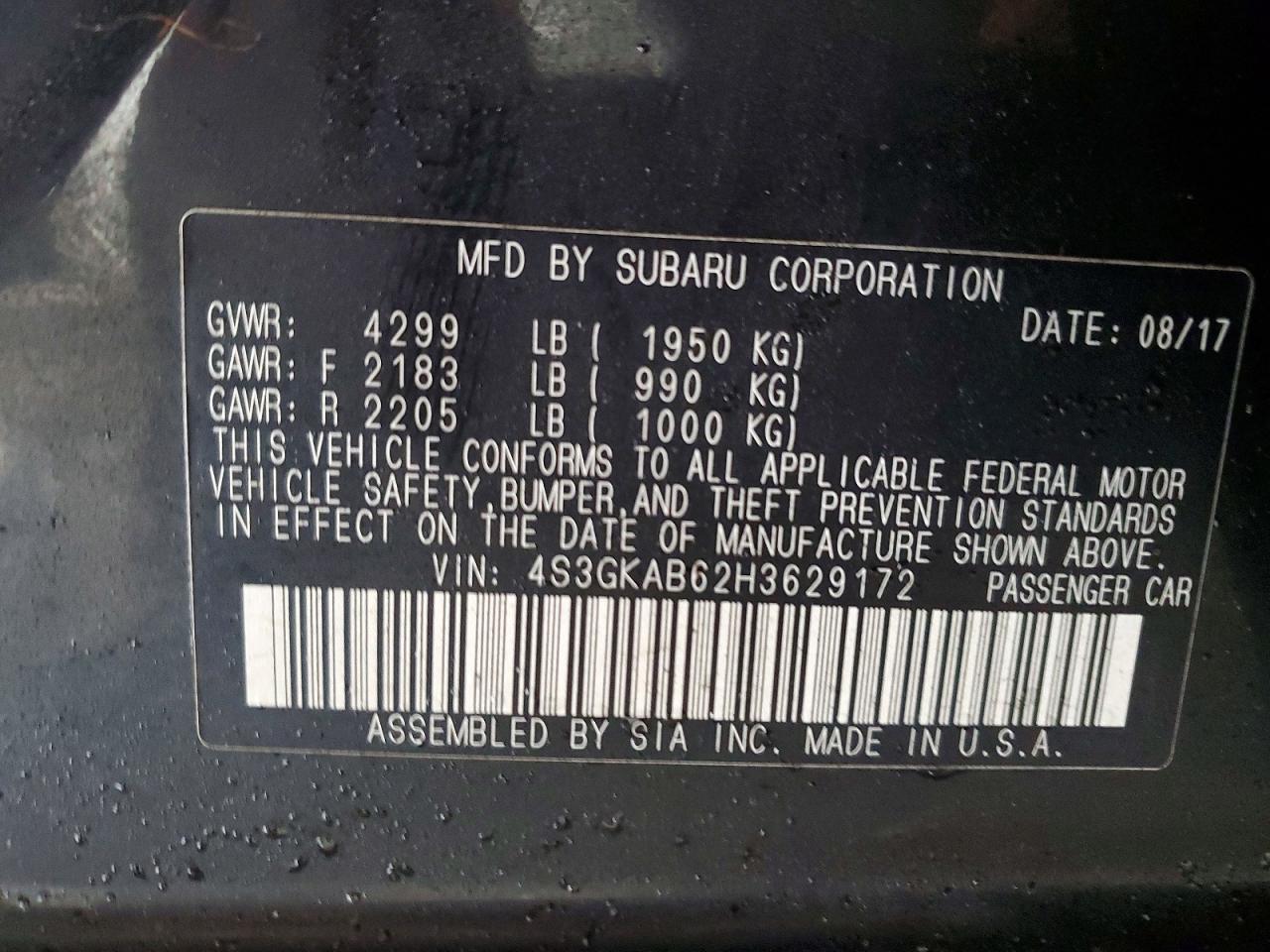 2017 SUBARU IMPREZA PREMIUM photo 12