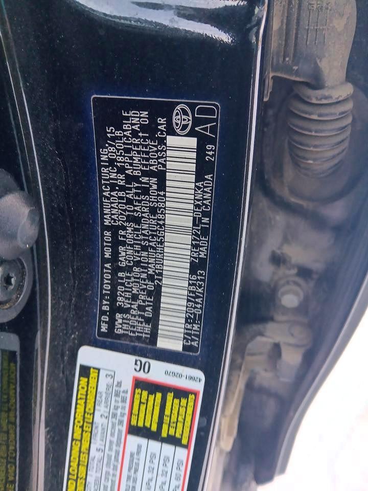 2016 TOYOTA COROLLA L photo 12