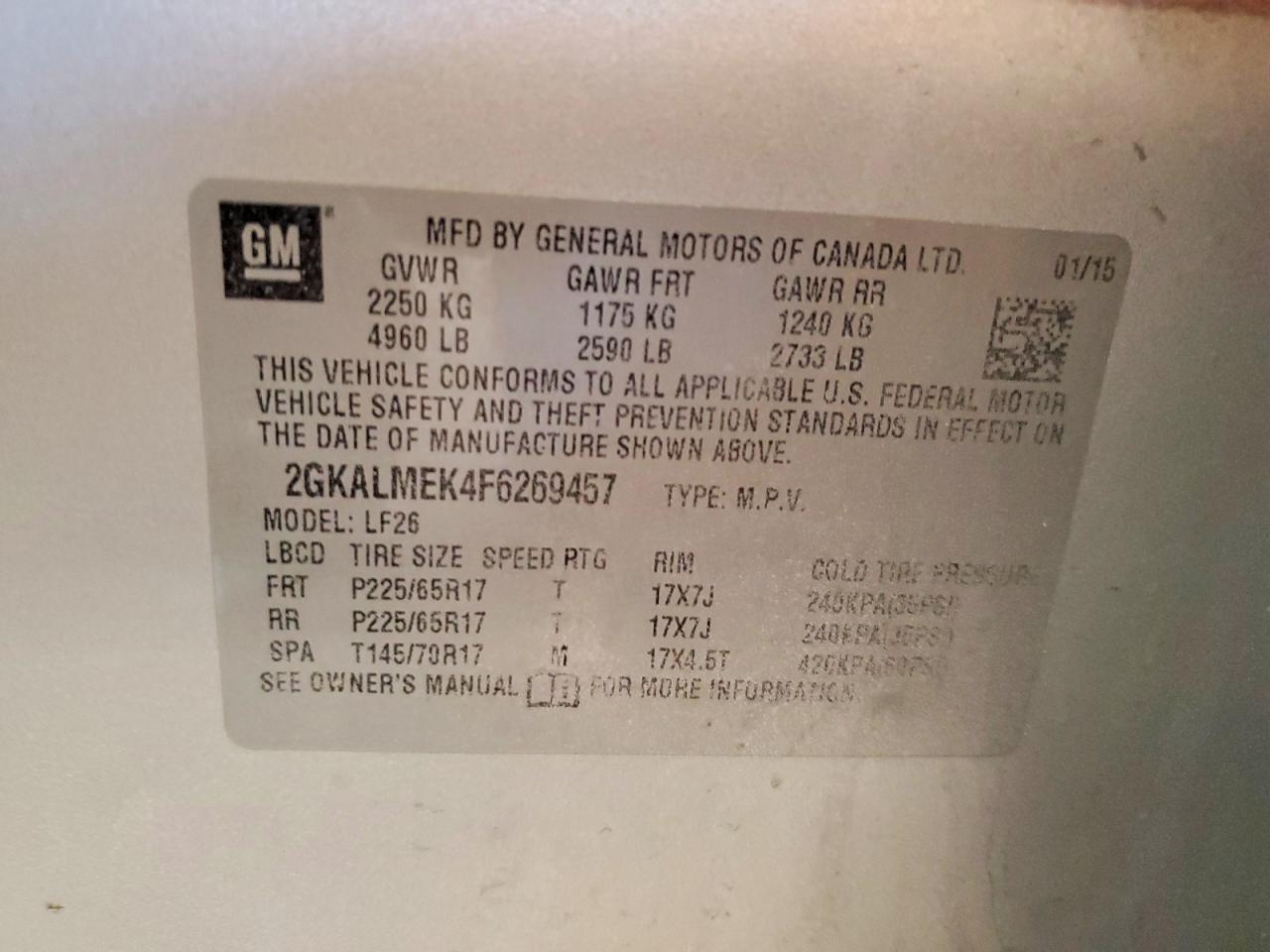2015 GMC TERRAIN SLE photo 13