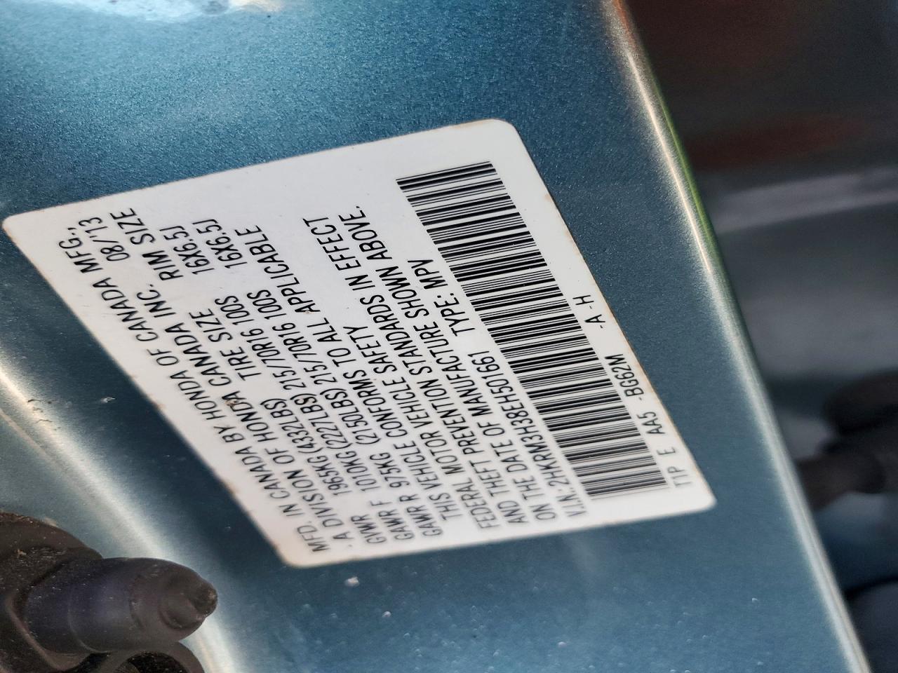 2014 HONDA CR-V LX photo 13