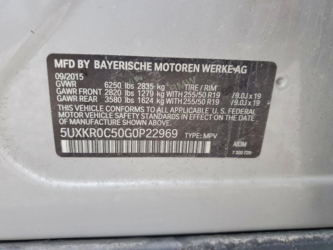 2016 BMW X5 XDRIVE35I photo 12