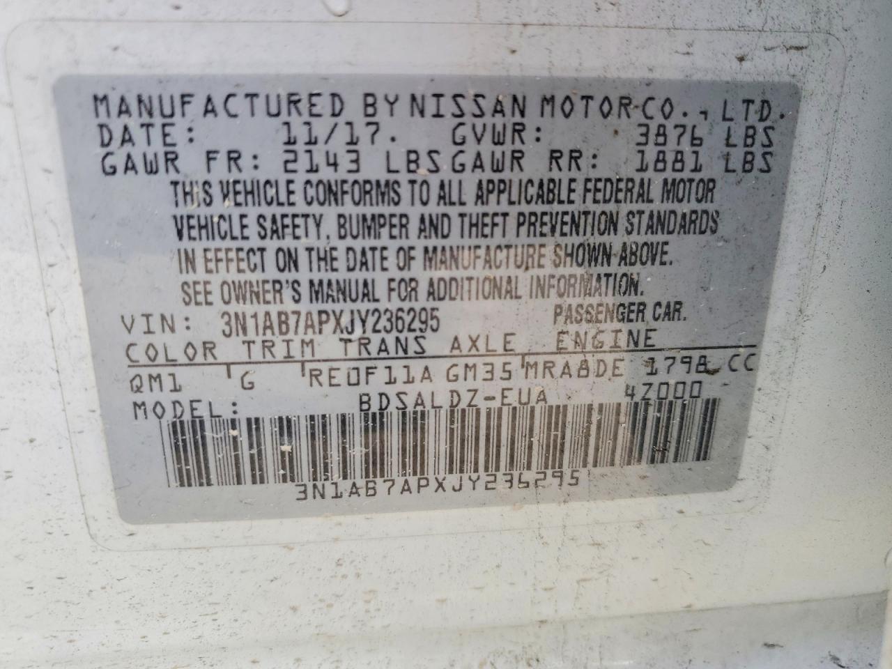 2018 NISSAN SENTRA S photo 12