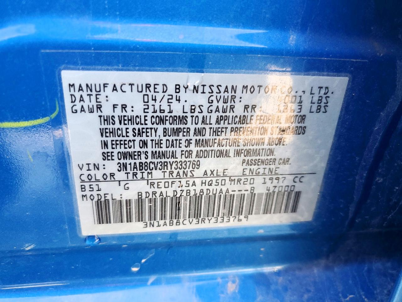 2024 NISSAN SENTRA SV photo 12