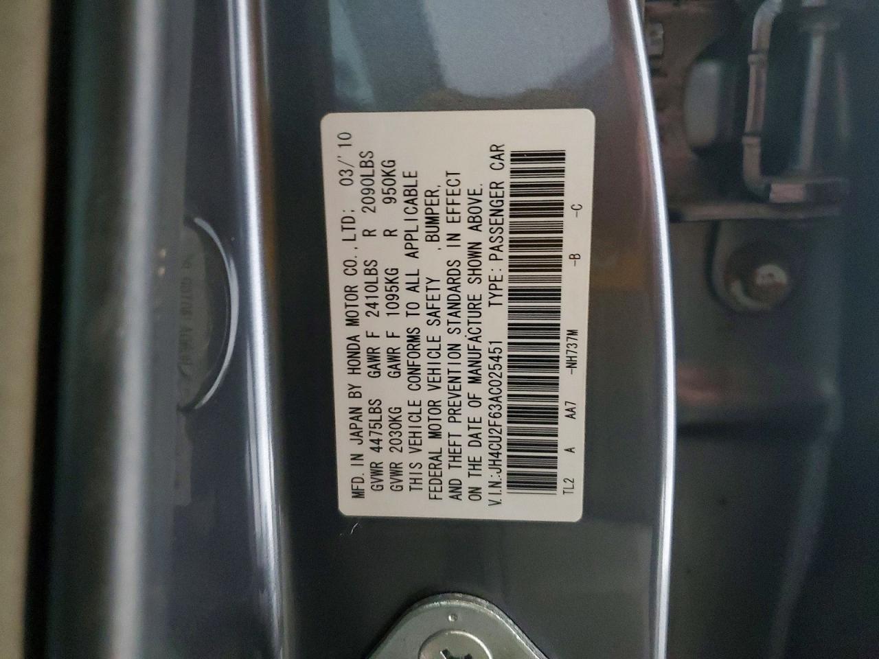 2010 ACURA TSX photo 12