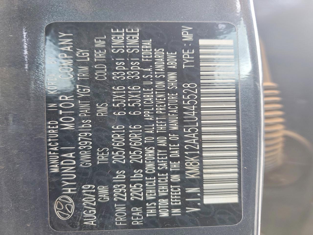 2020 HYUNDAI KONA SE photo 12